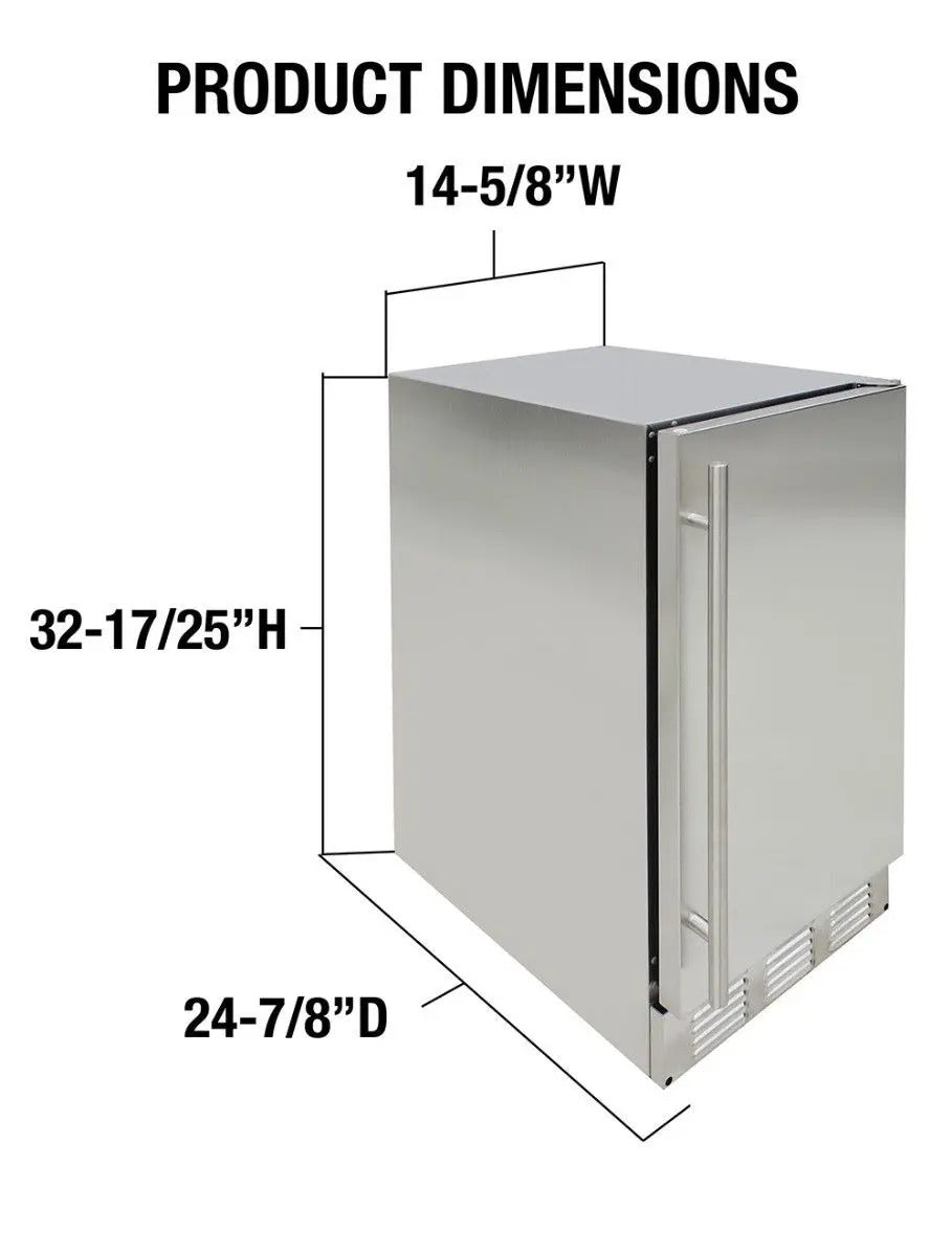 Vinotemp 15 Built-in Outdoor Automatic Ice Maker with Front Exhaust (BR-15OUIM-SS)
