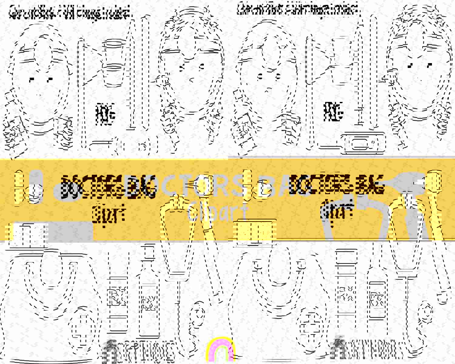 Doctor ClipArt - Medical and Healthcare Digital Graphics