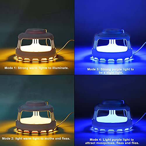 Phosooy 2 Pack Mosquito Trap, 4-in-1 Electric Pest Trap with 10 Sticky Board Refills