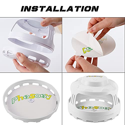 Phosooy 2 Pack Mosquito Trap, 4-in-1 Electric Pest Trap with 10 Sticky Board Refills