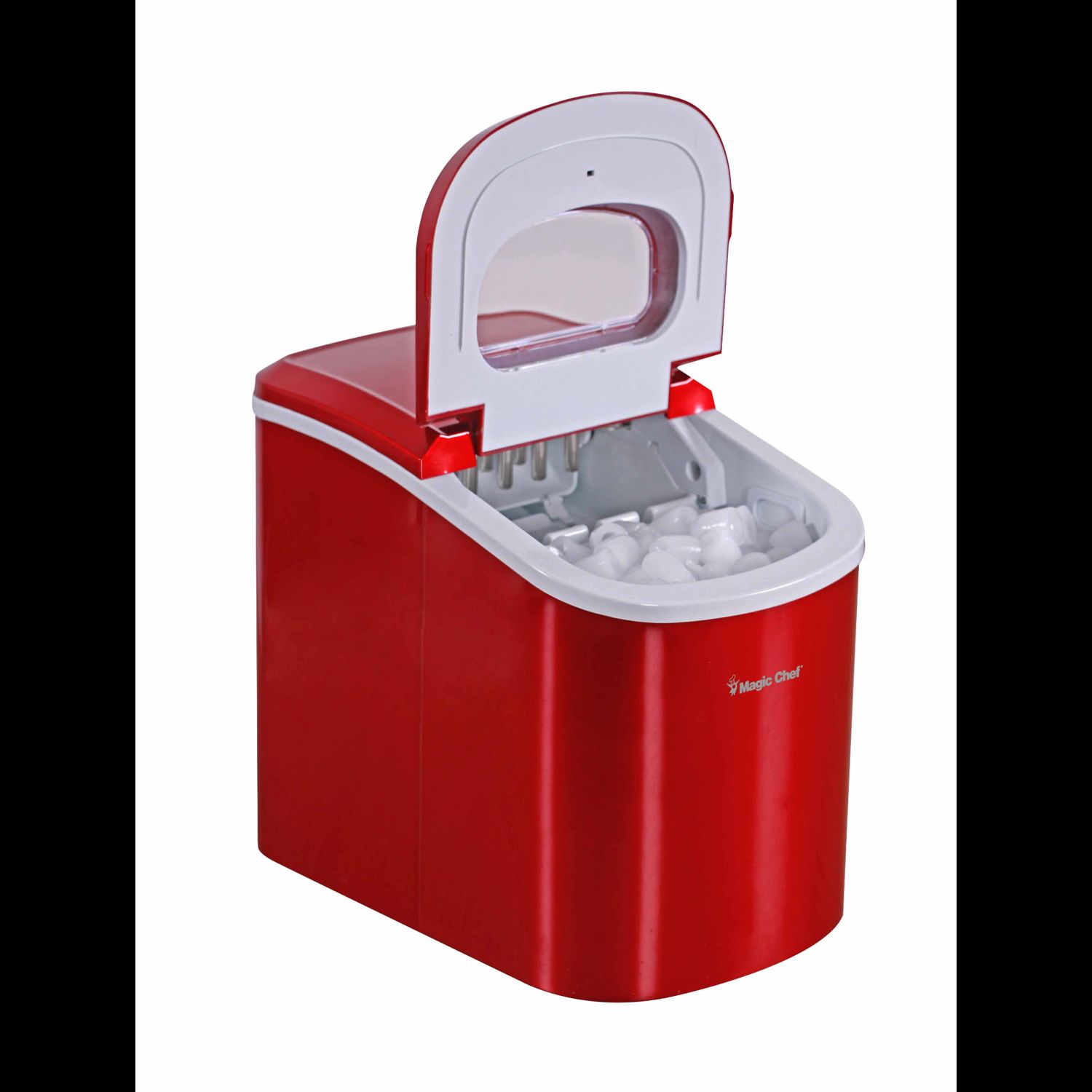 Magic Chef 27 lbs. Portable Ice Maker in Red MCIM22R