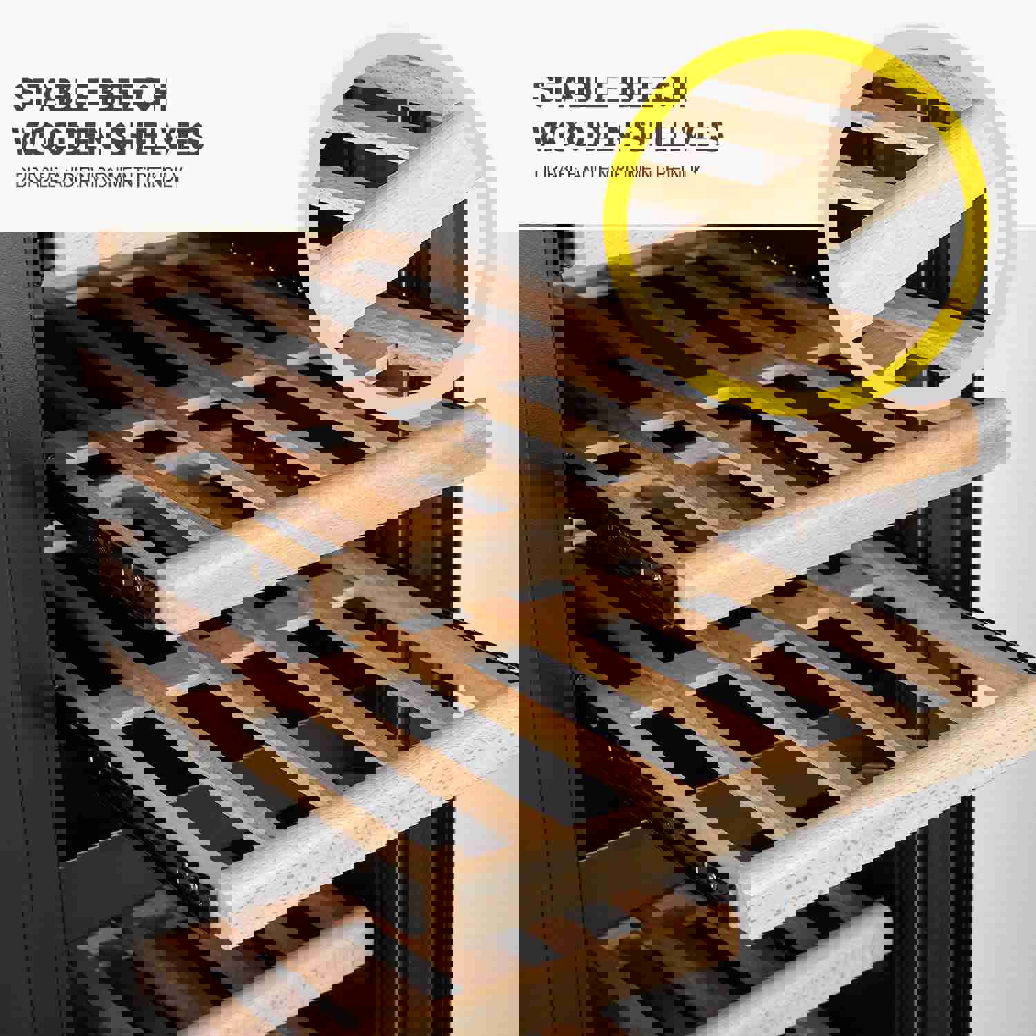 Dual Zone Compressor Wine Refrigerator - Large Capacity & Energy Efficient