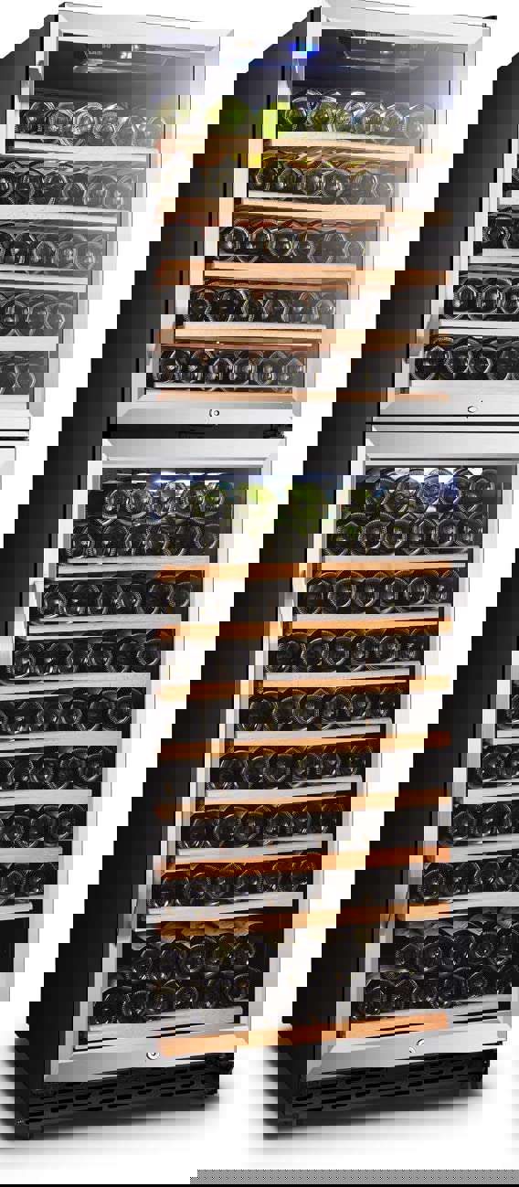 Dual Zone Compressor Wine Refrigerator - Large Capacity & Energy Efficient