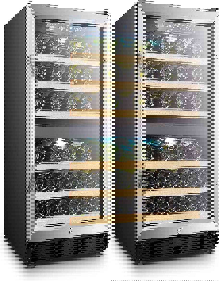 Dual Zone Compressor Wine Refrigerator - Large Capacity & Energy Efficient