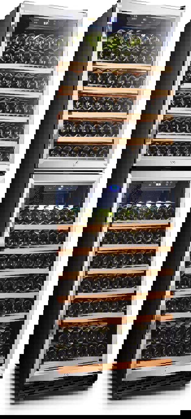 Dual Zone Compressor Wine Refrigerator - Large Capacity & Energy Efficient