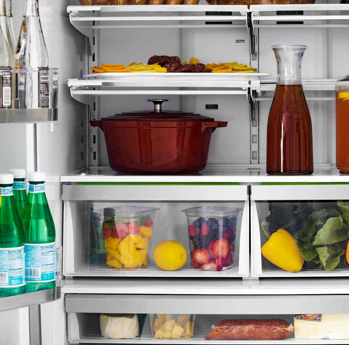 ZLINE 36 in. Autograph Edition French Door Refrigerator with Ice Maker in Stainless Steel &amp; Gold Accents