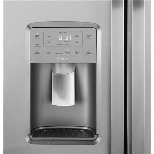 GE Profile 36-inch Counter-Depth Side-by-Side Refrigerator with Ice and Water Dispenser