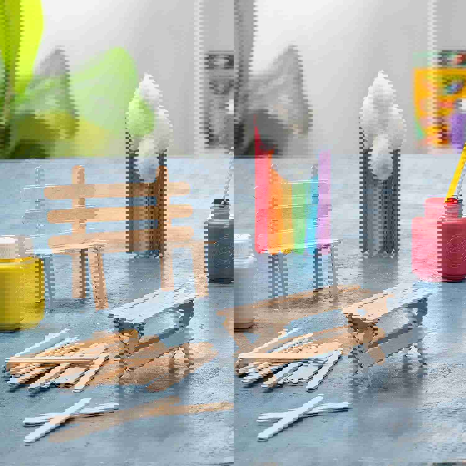 4.5 Inch Wooden Multi-Purpose Popsicle Sticks for Crafts, Ice Cream, Waxing, and More (Pack of 10000)