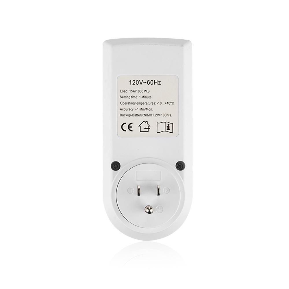 LCD Display Digital Programmable Timer Socket Switch for Household Appliances