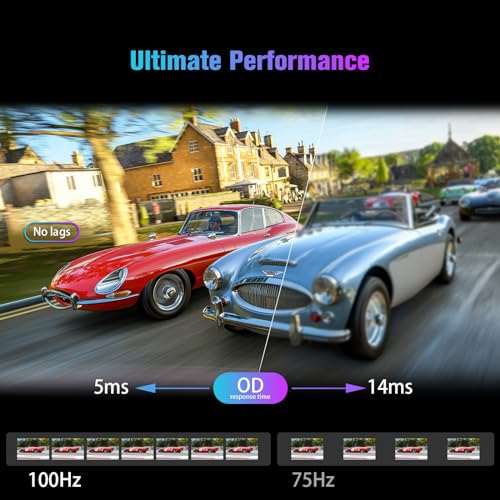 SANSUI 24 Inch 100Hz Full HD Gaming Monitor with USB Type-C, Built-in Speakers, and VESA Mount