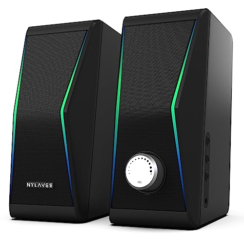 Nylavee Hi-Fi Stereo Gaming Speakers with Dynamic Lighting