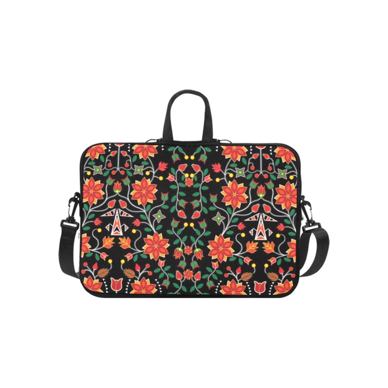 Floral Beadwork Neoprene Laptop Sleeve