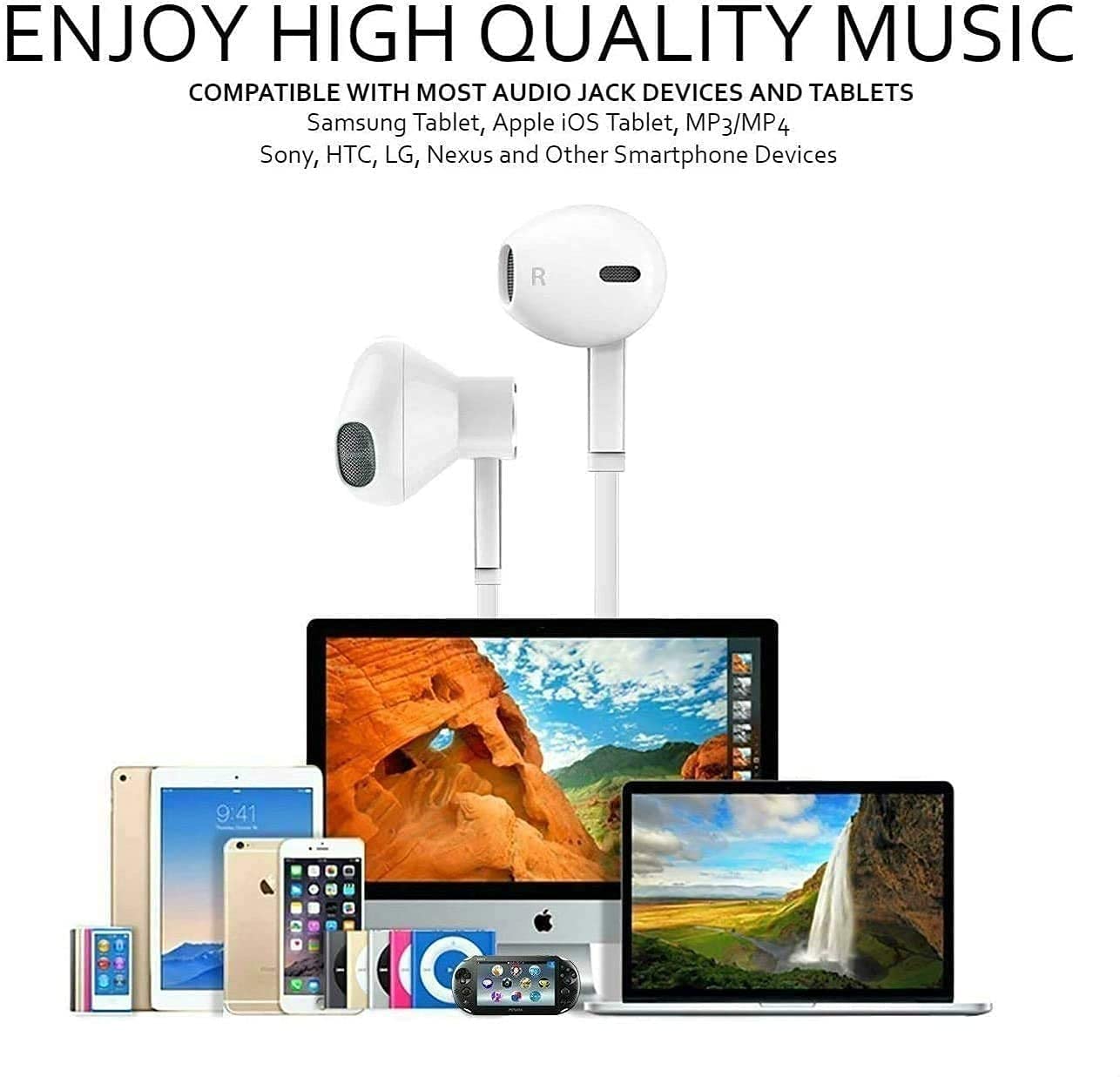 Bluetooth Lightning Earbuds with Mic and Volume Control