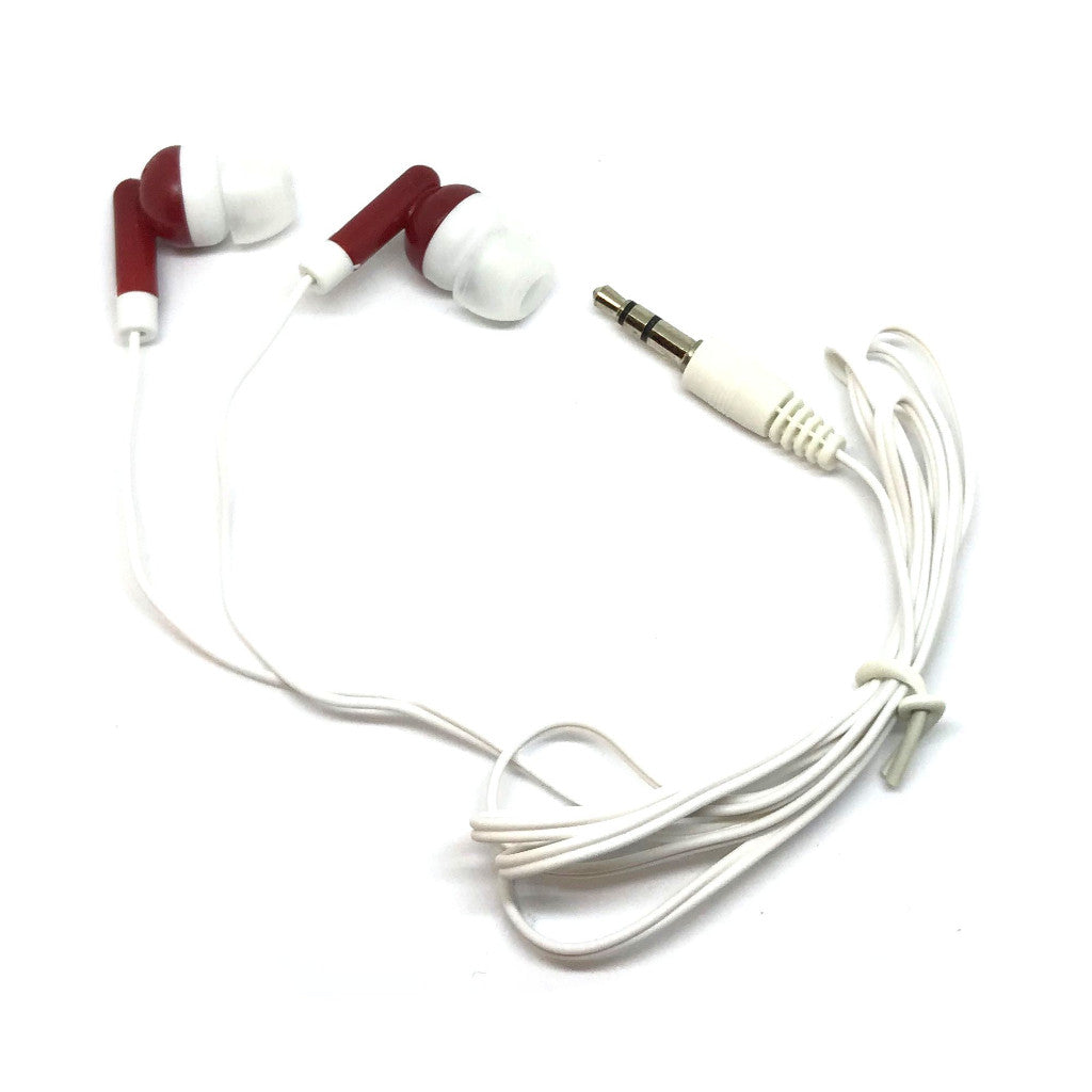 Maroon Red Stereo Earbuds with Comfort and Clarity