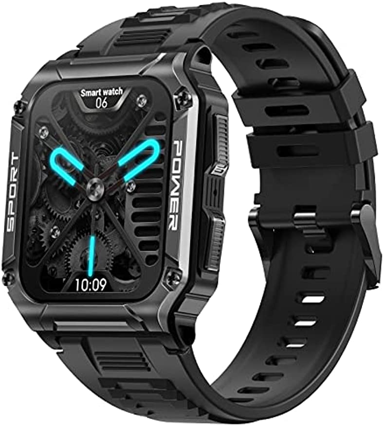 Rugged NEKTOM NX6 Smartwatch for Men - Military-Grade HD Display, Tactical Sports Watch