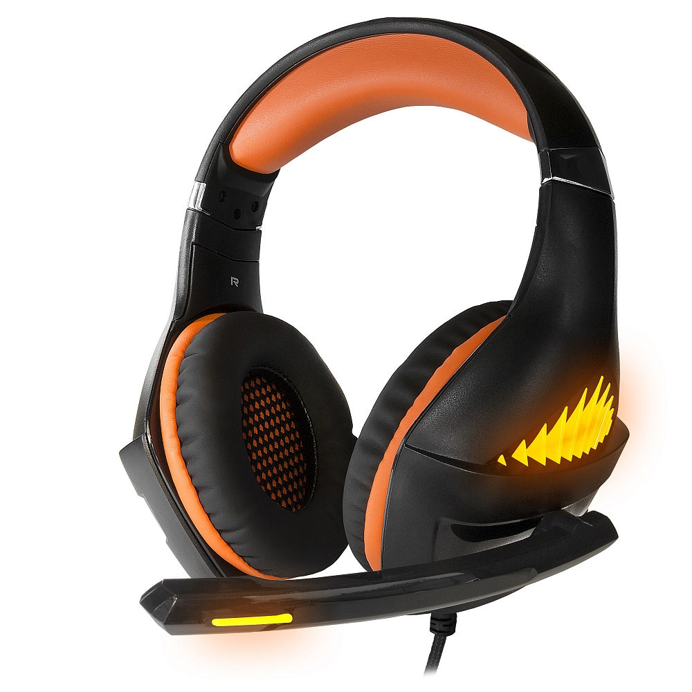 Immersive Gaming Headset with USB Wired Audio and Microphone - Orange