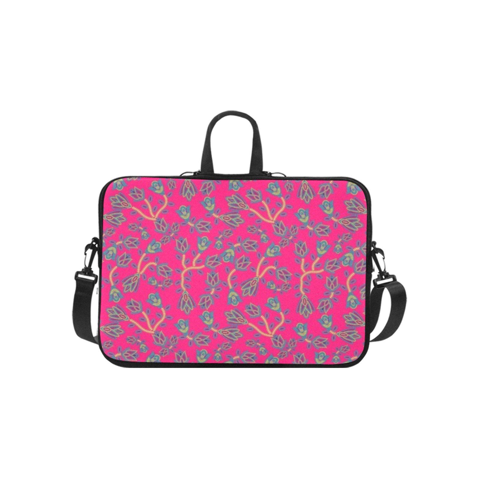 Vibrant Beaded Floral Neoprene Laptop Sleeve