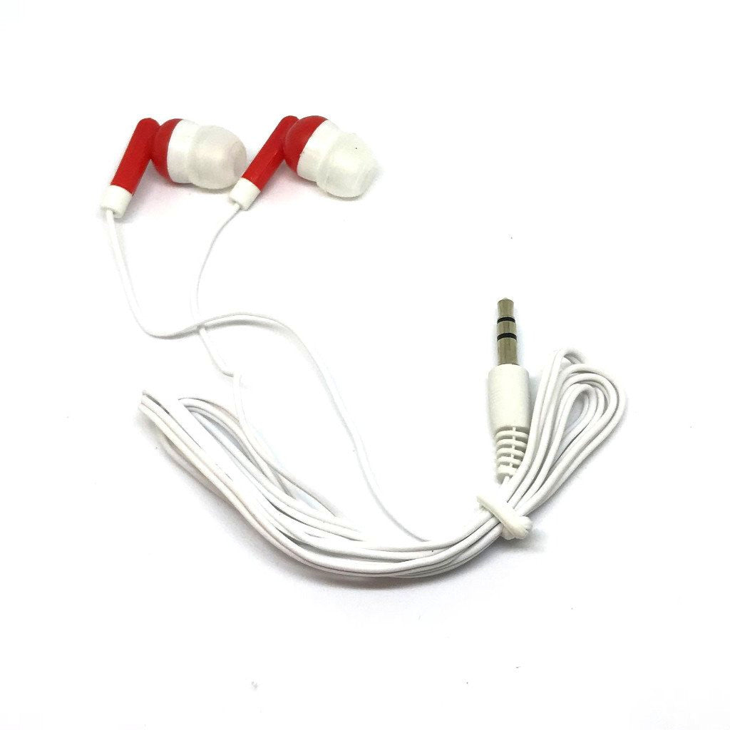Enhanced Comfort Red Stereo Earbuds
