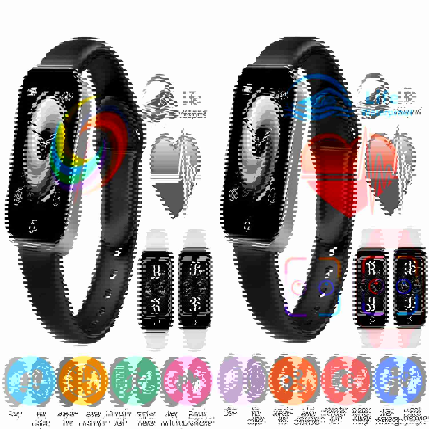 I7 Smart Watch - Advanced Fitness Tracker with Heart Rate, Music Control, and IP67 Water Resistance