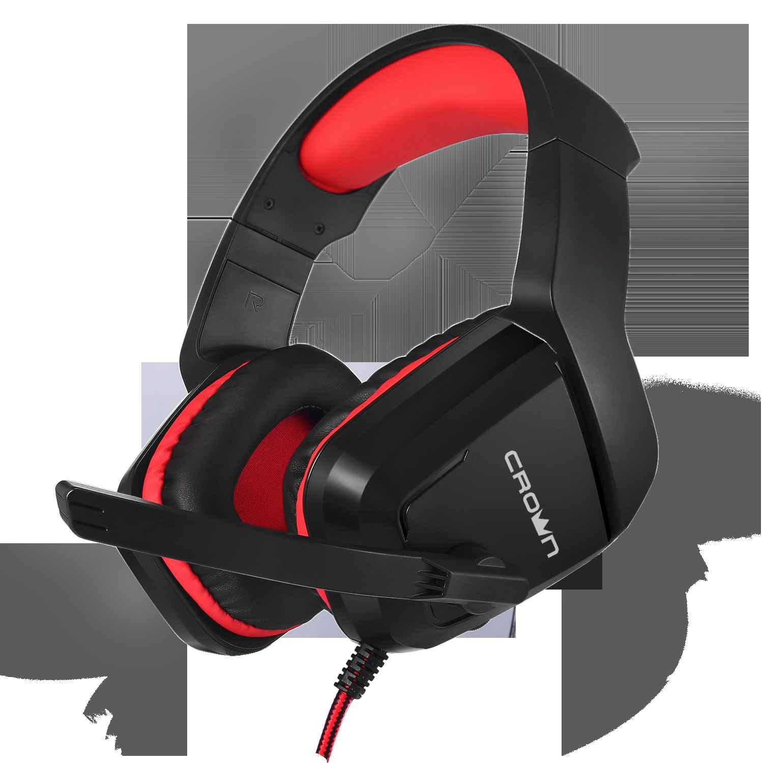 Red Noise-Cancelling Stereo Headphones with Microphone