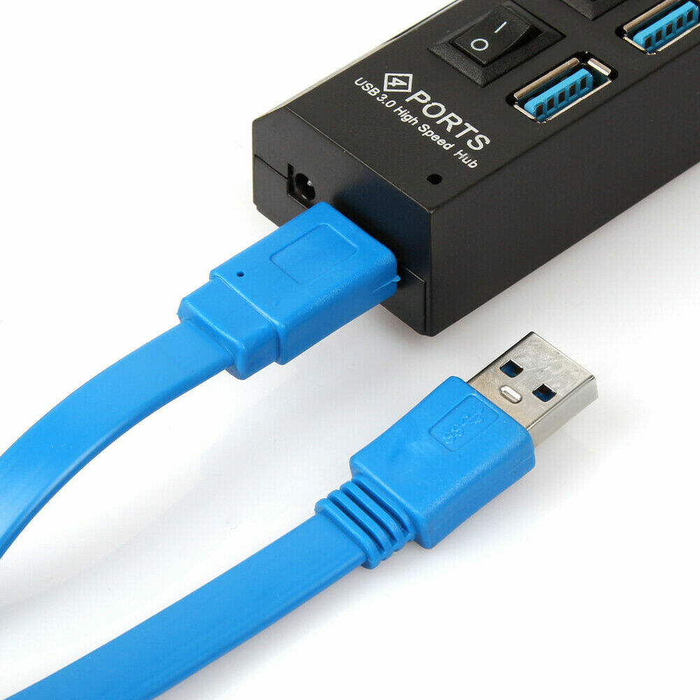 7-Port USB 3.0 Powered Hub with AC Adapter and ON/OFF Switch