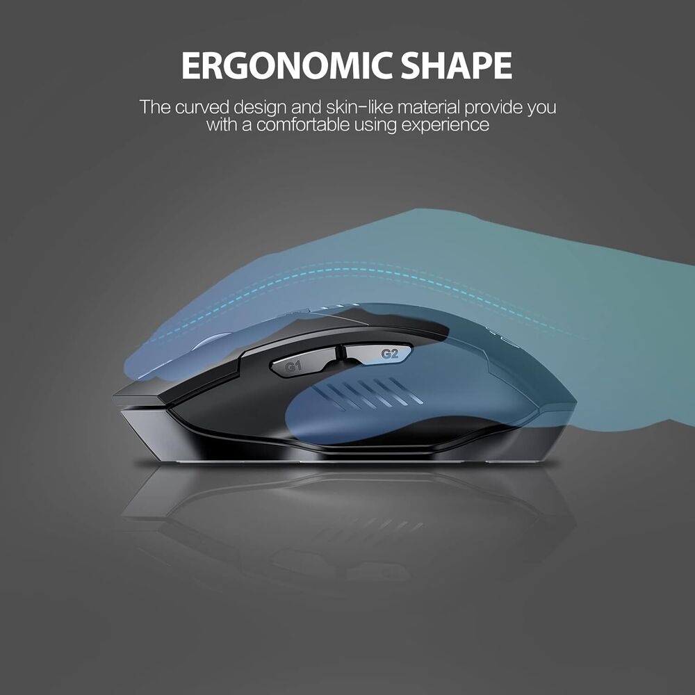 INPHIC Ergonomic Rechargeable 2.4G Optical Wireless Mouse