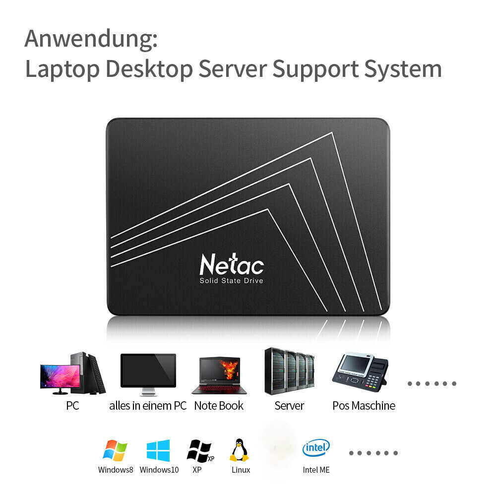Netac 512GB SSD - High-Speed SATA III Internal Storage Drive