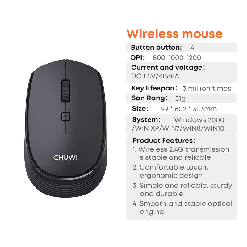 Enhanced 2.4GHz Wireless Optical Mouse with RGB