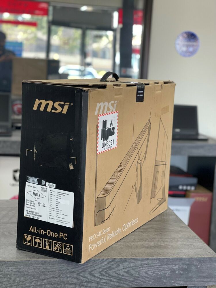 MSI PRO 24X All-in-One PC with Intel Core i5, 64GB SSD + 500GB HDD, 4GB RAM