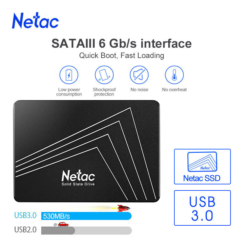 Netac 512GB SSD - High-Speed SATA III Internal Storage Drive