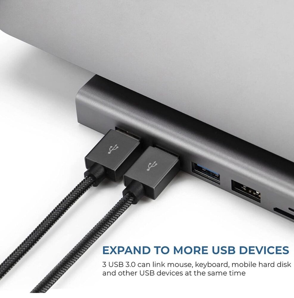 11-in-1 USB C Hub with Gigabit Ethernet for Enhanced Connectivity