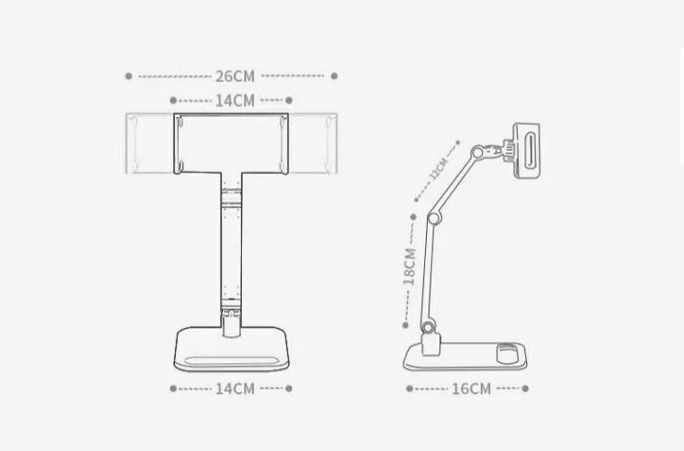 Enhanced Viewing Experience with 16" Metal Portable Monitor Stand