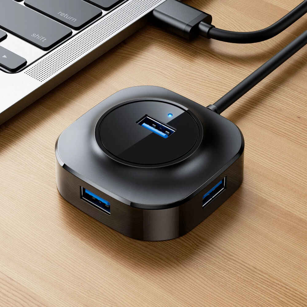 4-Port USB 3.0 Hub Splitter Adapter for Enhanced Connectivity