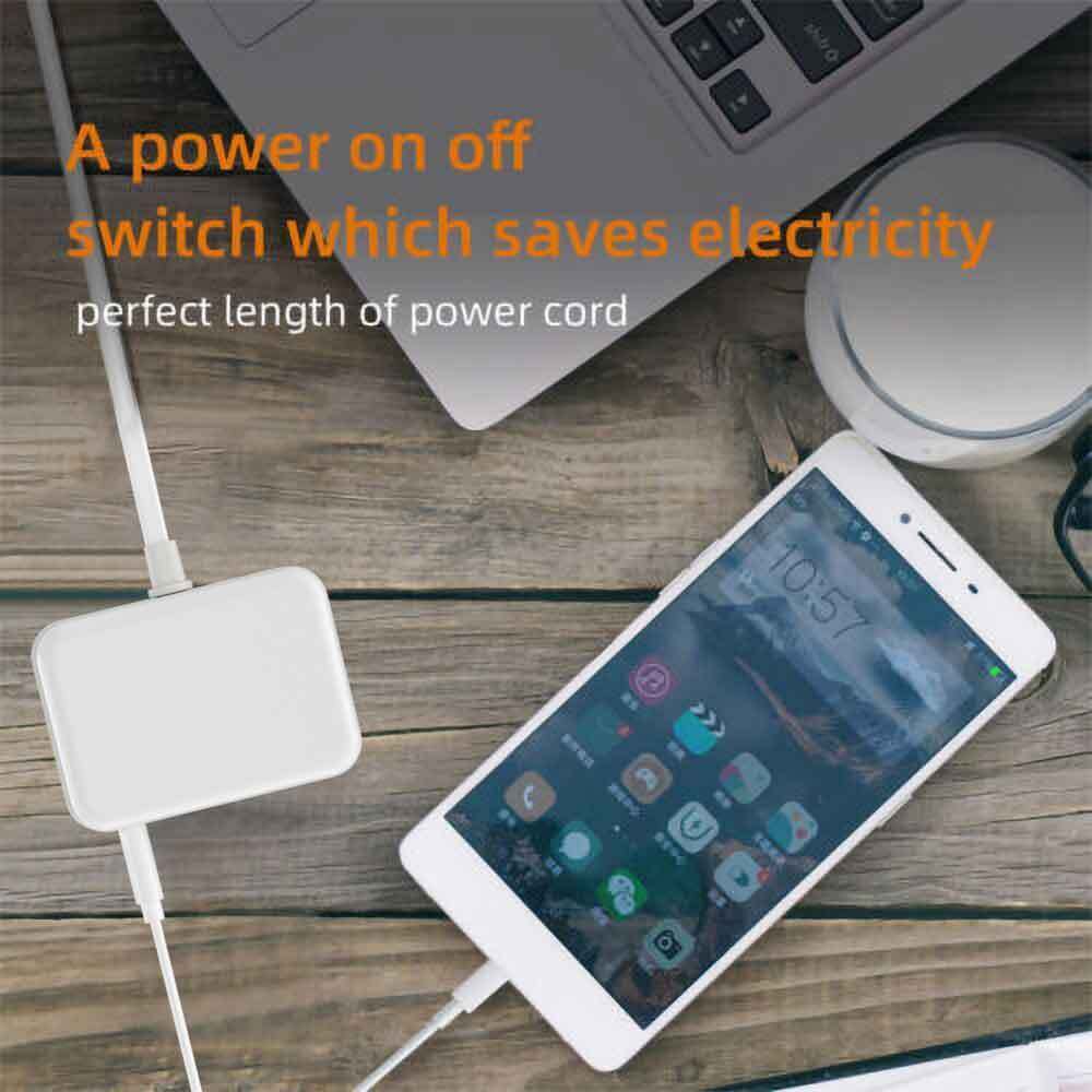 6-Port USB Hub with USB-C PD Charger for Fast Charging