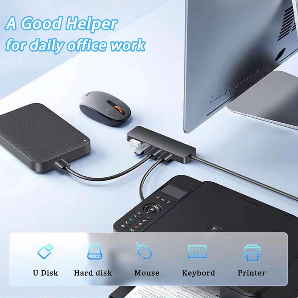 4-Port USB 3.0 Hub - High-Speed Connectivity for Multiple Devices