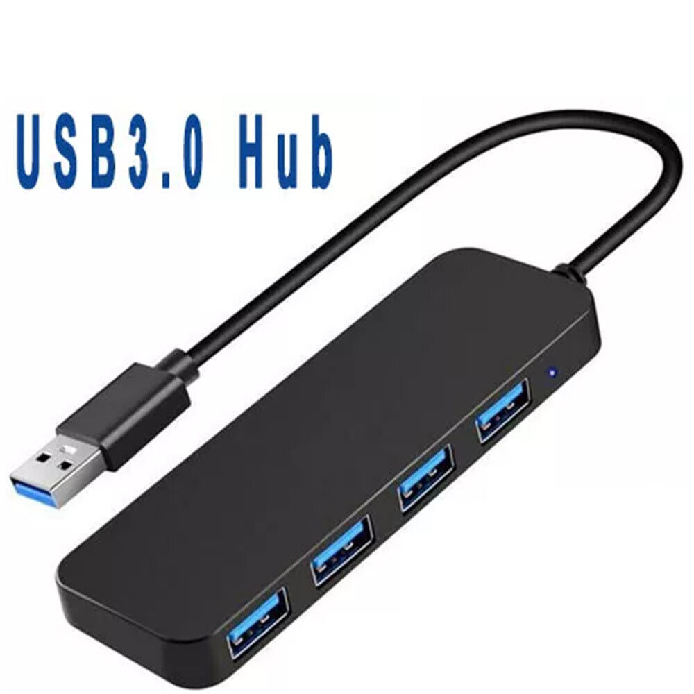 2-Pack USB 3.0 4-Port Hub - High-Speed USB Splitter for Multiple Devices