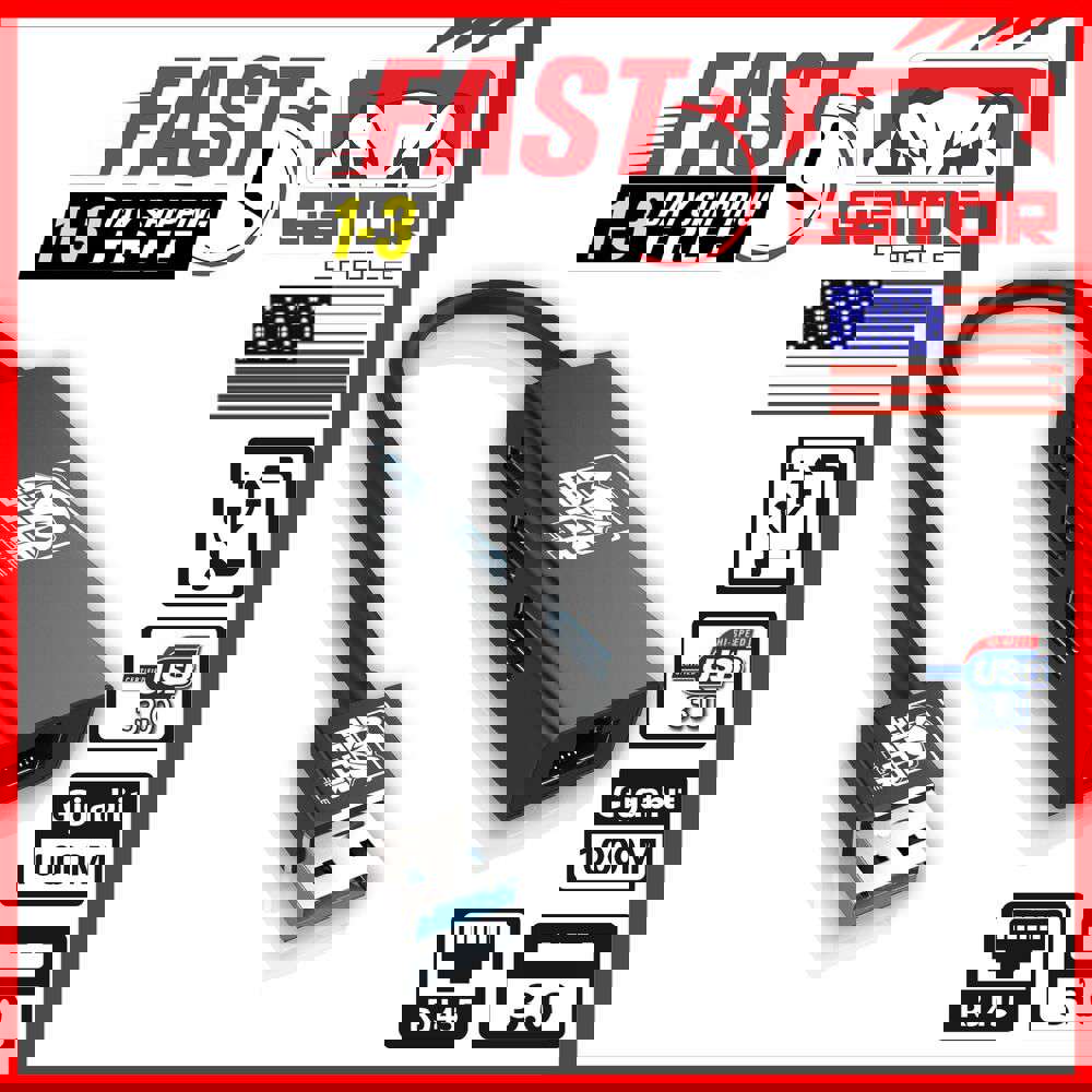 USB 3.0 Gigabit Ethernet Adapter with 3-Port USB Hub