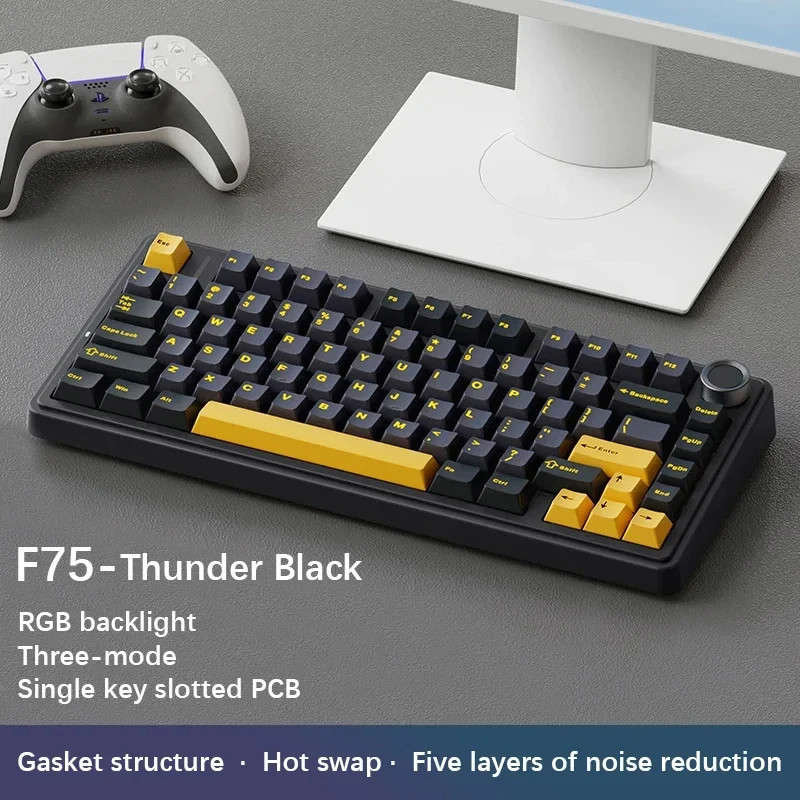AULA F75 2.4G/Bluetooth/Wired Gaming Mechanical Keyboard