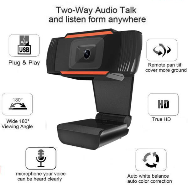 1080P HD Webcam with Auto Focus and Built-in Mic for Enhanced Video Communication