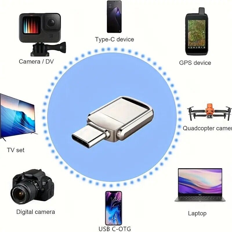 Ultra-Fast 1TB/2TB USB 3.0 Type-C Flash Drive for High-Performance Data Transfer