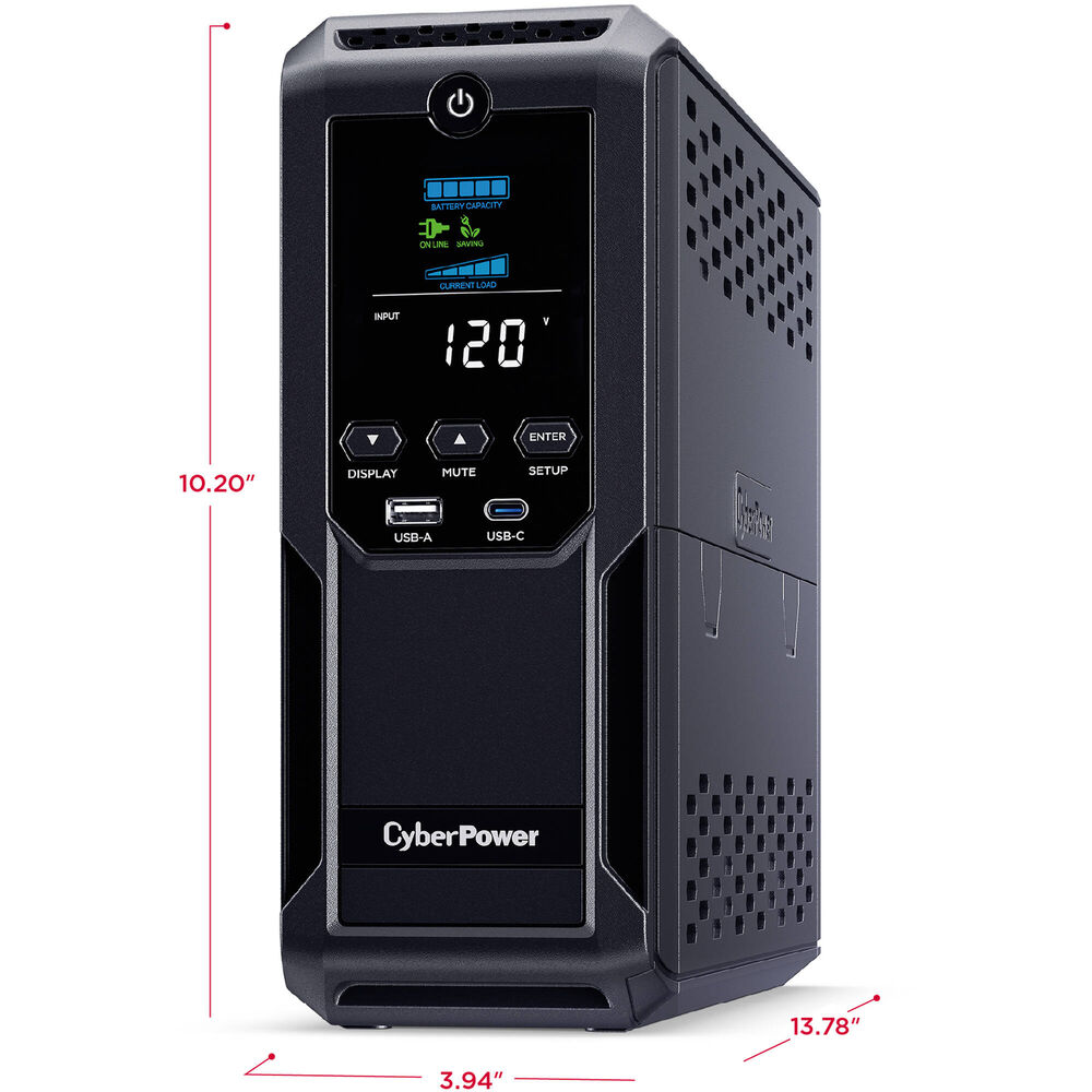 CyberPower CP1500AVRLCD3-R 1500VA/900W Refurbished UPS Tower - Enhanced Power Protection