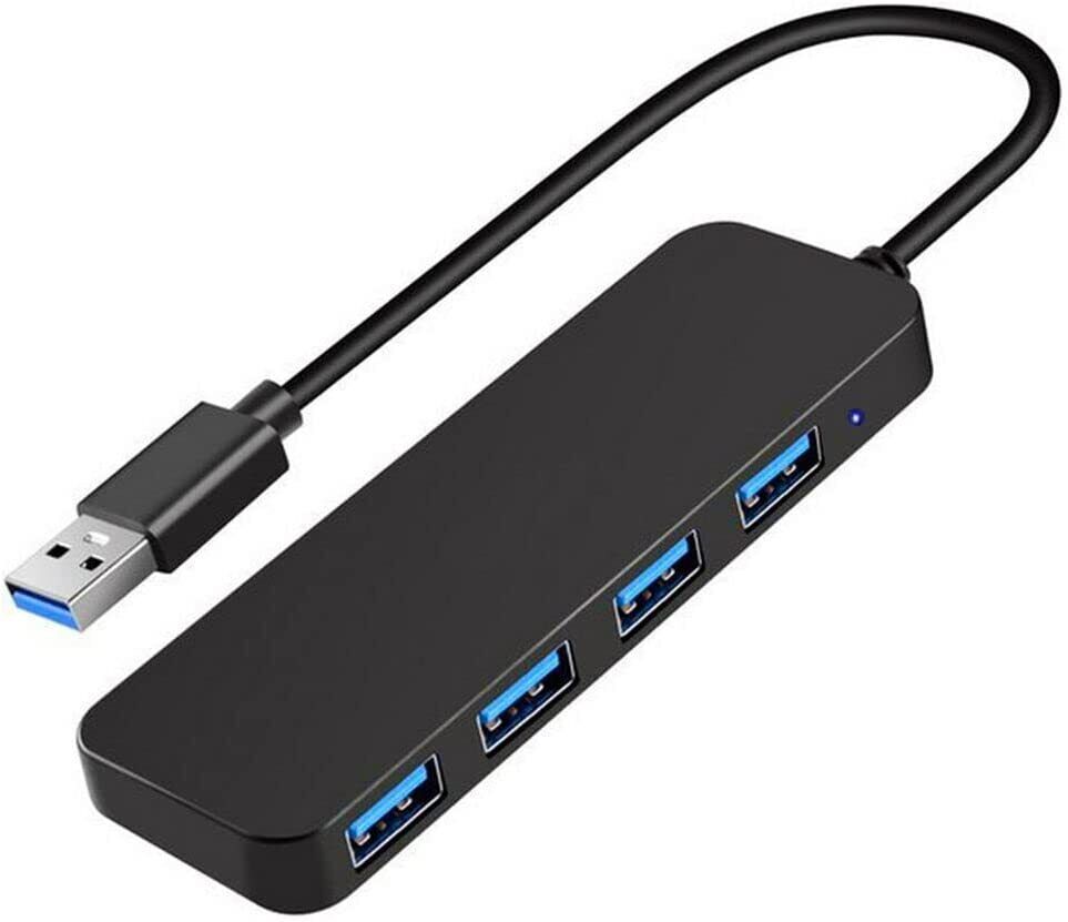 4-Port USB 3.0 Hub for Enhanced Laptop Connectivity