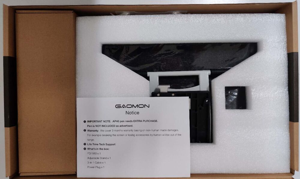 GAOMON PD1560 15.6" Professional Digital Art Tablet with Screen Pen