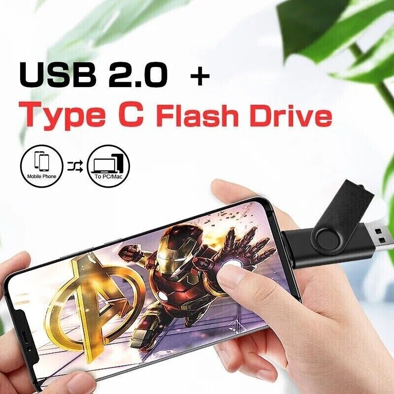 256GB Dual-Interface Type C Flash Drive - High-Speed Data Transfer