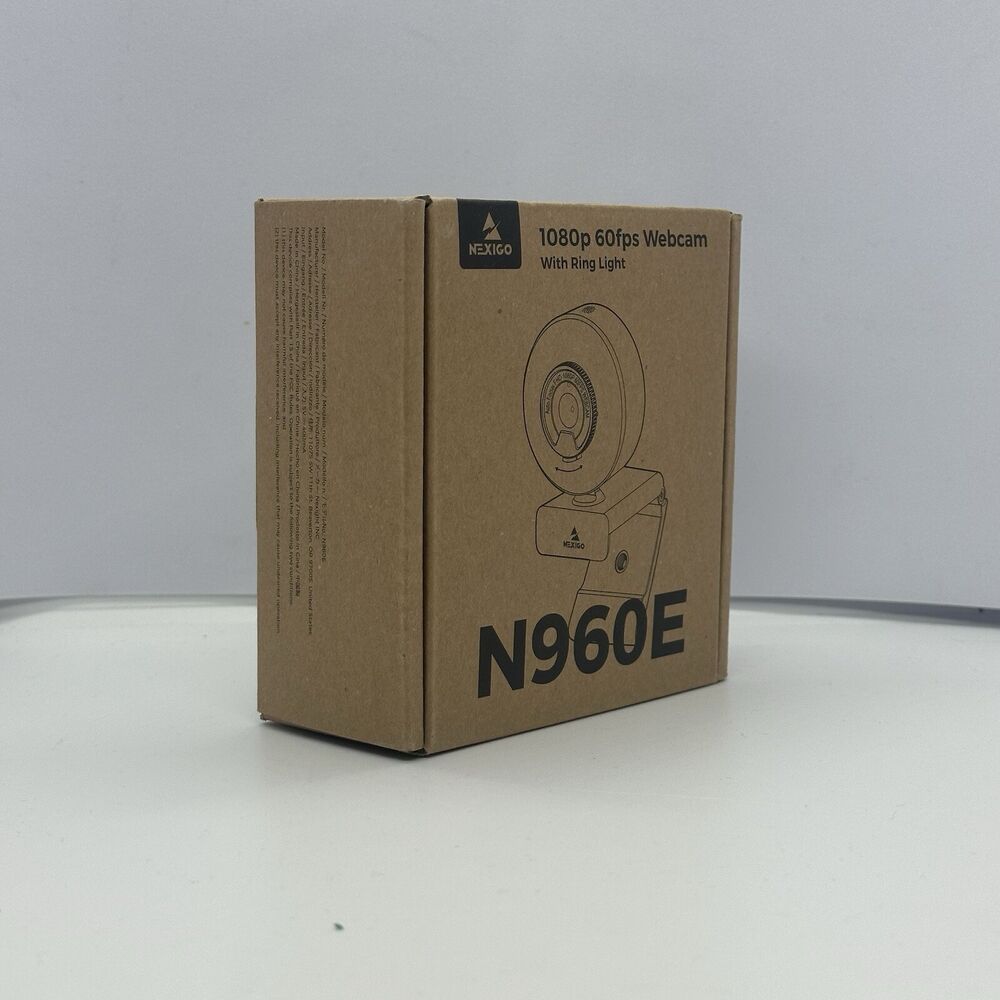 NEXIGO N960E 1080P Webcam with Adjustable Ring Light