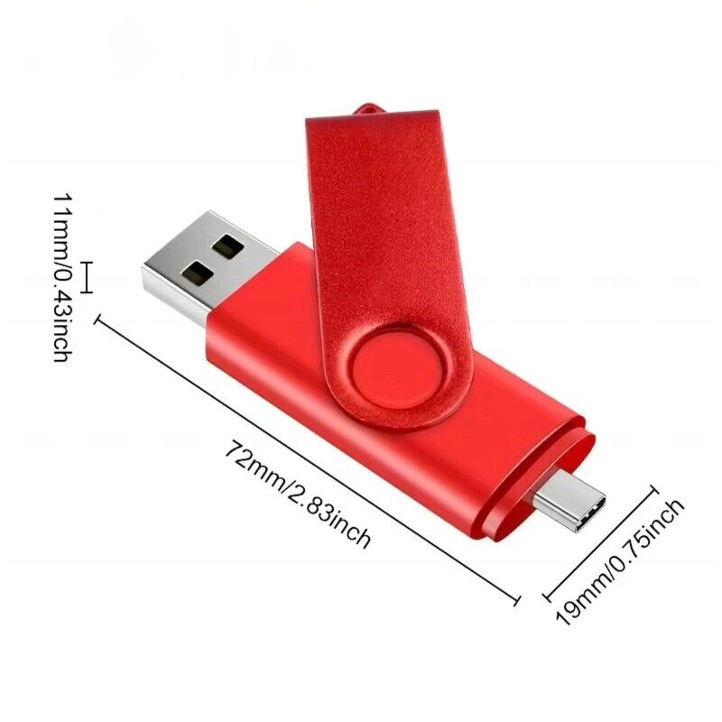 256GB Dual-Interface Type C Flash Drive - High-Speed Data Transfer