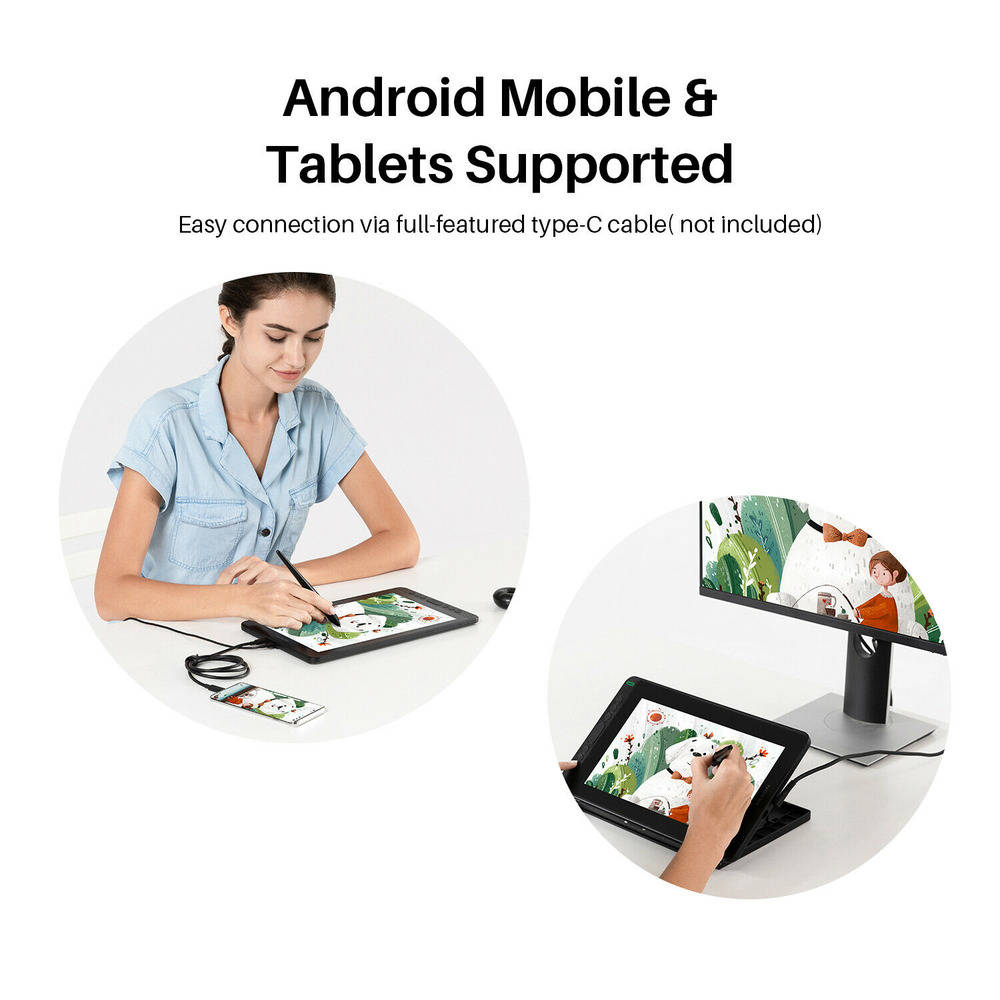 Refurbished HUION Kamvas 12 | 11.6" HD Graphics Drawing Tablet with Android Compatibility