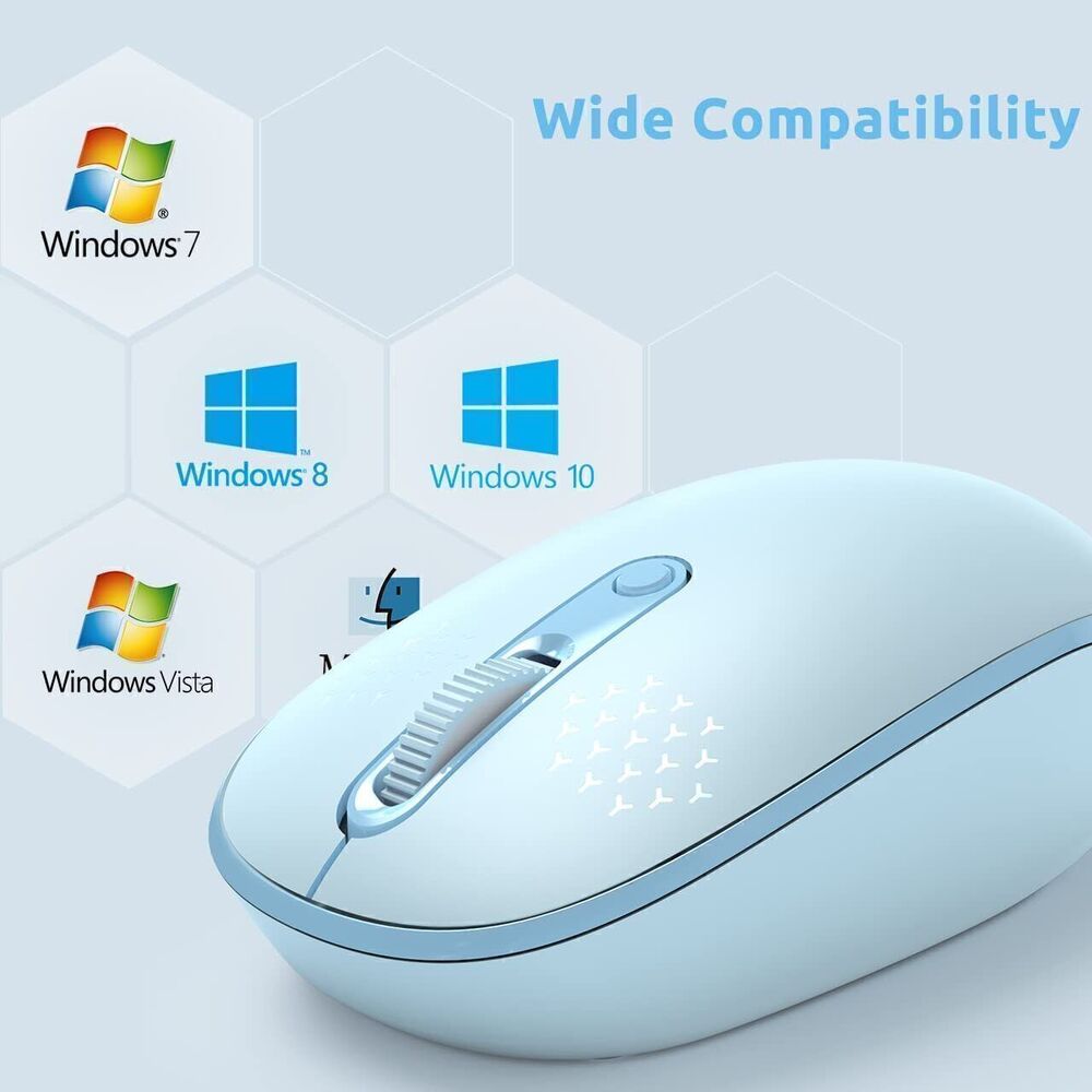 Wireless 2.4GHz Ergonomic Optical Mouse with Adjustable DPI