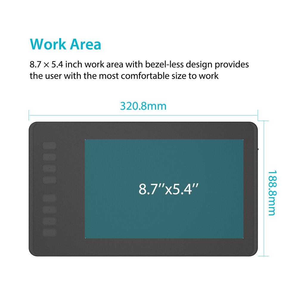 Huion H950P Graphics Drawing Tablet - Certified Refurbished with OTG and Tilt Support