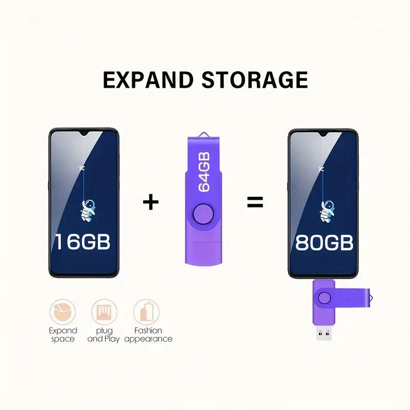 256GB Dual-Interface Type C Flash Drive - High-Speed Data Transfer